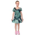 Kids  Short Sleeve Velvet Dress 