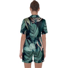 Satin Short Sleeve Pajamas Set 