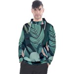 Green Nature Bohemian Painting Leaves Foliage Men s Pullover Hoodie