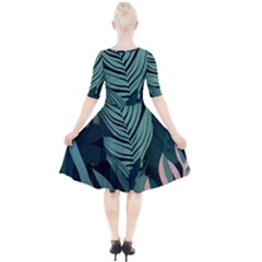 Quarter Sleeve A-Line Dress 