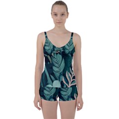 Tie Front Two Piece Tankini 