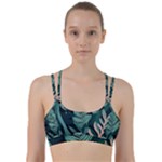 Green Nature Bohemian Painting Leaves Foliage Line Them Up Sports Bra