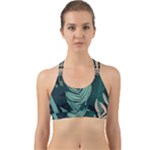 Green Nature Bohemian Painting Leaves Foliage Back Web Sports Bra