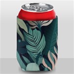 Green Nature Bohemian Painting Leaves Foliage Can Holder