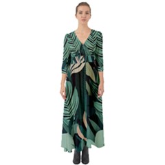 Button Up Boho Maxi Dress 
