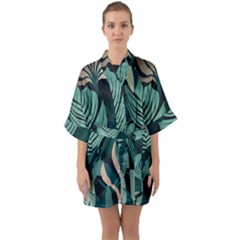 Half Sleeve Satin Kimono  