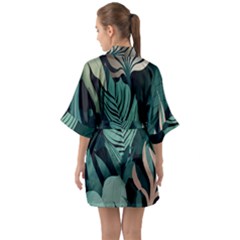 Half Sleeve Satin Kimono  