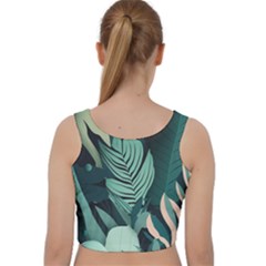 Velvet Racer Back Crop Top 