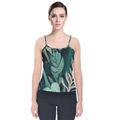 Velvet Spaghetti Strap Top 