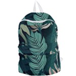 Green Nature Bohemian Painting Leaves Foliage Foldable Lightweight Backpack