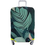 Green Nature Bohemian Painting Leaves Foliage Luggage Cover (Large)