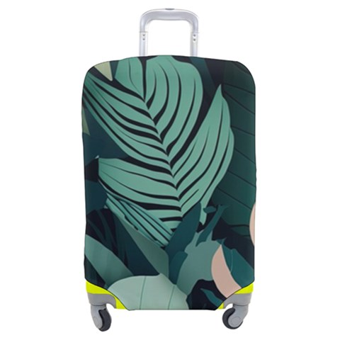 Green Nature Bohemian Painting Leaves Foliage Luggage Cover (Medium) from ArtsNow.com