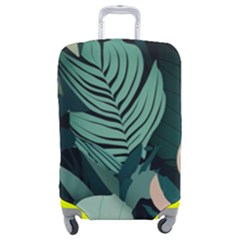 Green Nature Bohemian Painting Leaves Foliage Luggage Cover (Medium) from ArtsNow.com