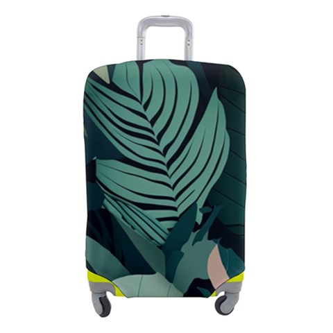 Green Nature Bohemian Painting Leaves Foliage Luggage Cover (Small) from ArtsNow.com