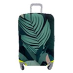 Green Nature Bohemian Painting Leaves Foliage Luggage Cover (Small)