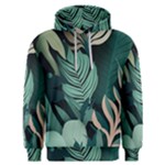 Green Nature Bohemian Painting Leaves Foliage Men s Overhead Hoodie