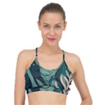 Green Nature Bohemian Painting Leaves Foliage Basic Training Sports Bra