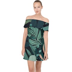 Off Shoulder Chiffon Dress 