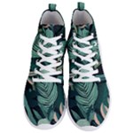 Green Nature Bohemian Painting Leaves Foliage Men s Lightweight High Top Sneakers