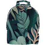 Green Nature Bohemian Painting Leaves Foliage Mini Full Print Backpack