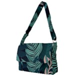 Green Nature Bohemian Painting Leaves Foliage Full Print Messenger Bag (S)