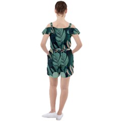 Ruffle Cut Out Chiffon Playsuit 