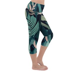 Lightweight Velour Capri Yoga Leggings 