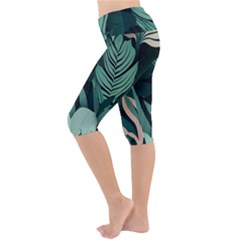 Lightweight Velour Cropped Yoga Leggings 