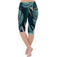 Lightweight Velour Cropped Yoga Leggings 