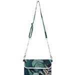 Green Nature Bohemian Painting Leaves Foliage Mini Crossbody Handbag