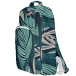 Green Nature Bohemian Painting Leaves Foliage Double Compartment Backpack