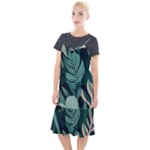 Green Nature Bohemian Painting Leaves Foliage Camis Fishtail Dress