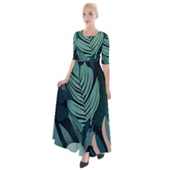 Half Sleeves Maxi Dress 