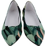 Green Nature Bohemian Painting Leaves Foliage Women s Block Heels 