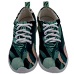 Green Nature Bohemian Painting Leaves Foliage Mens Athletic Shoes