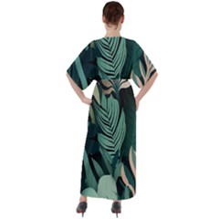 V-Neck Boho Style Maxi Dress 