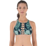 Green Nature Bohemian Painting Leaves Foliage Perfectly Cut Out Bikini Top