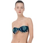 Green Nature Bohemian Painting Leaves Foliage Classic Bandeau Bikini Top 