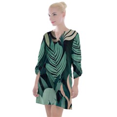 Open Neck Shift Dress 