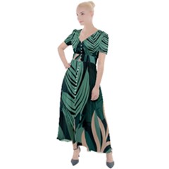 Button Up Short Sleeve Maxi Dress 