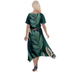Cross Front Sharkbite Hem Maxi Dress 
