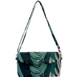 Green Nature Bohemian Painting Leaves Foliage Removable Strap Clutch Bag