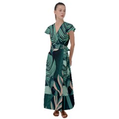 Flutter Sleeve Maxi Dress 