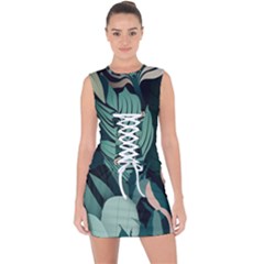 Lace Up Front Bodycon Dress 