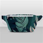 Green Nature Bohemian Painting Leaves Foliage Waist Bag 