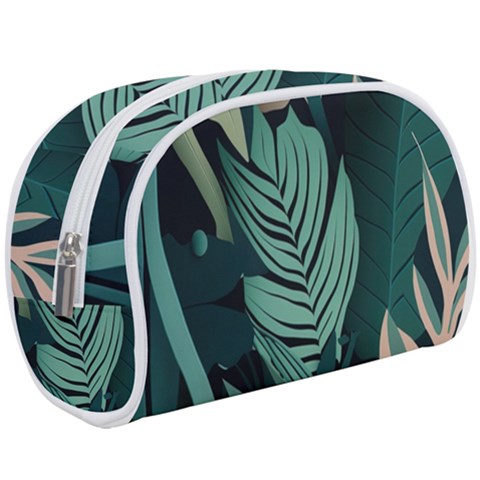 Green Nature Bohemian Painting Leaves Foliage Make Up Case (Large) from ArtsNow.com