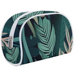 Green Nature Bohemian Painting Leaves Foliage Make Up Case (Large) from ArtsNow.com