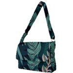 Green Nature Bohemian Painting Leaves Foliage Full Print Messenger Bag (L)