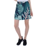 Green Nature Bohemian Painting Leaves Foliage Tennis Skirt