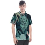 Green Nature Bohemian Painting Leaves Foliage Men s Polo Tee